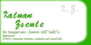 kalman zsemle business card